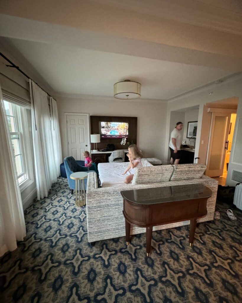 View of the tower room at La Valencia Hotel in La Jolla.