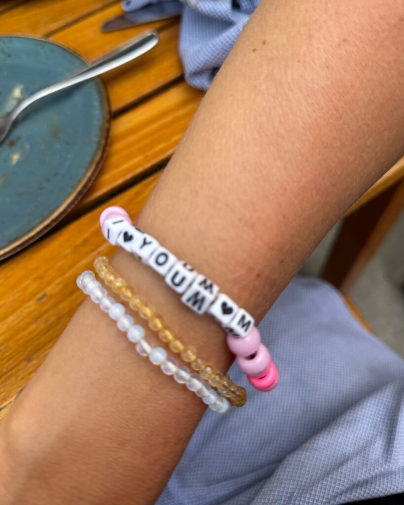 Bracelet my daughters made at Kids Club for Mother Day at Terranea Resort