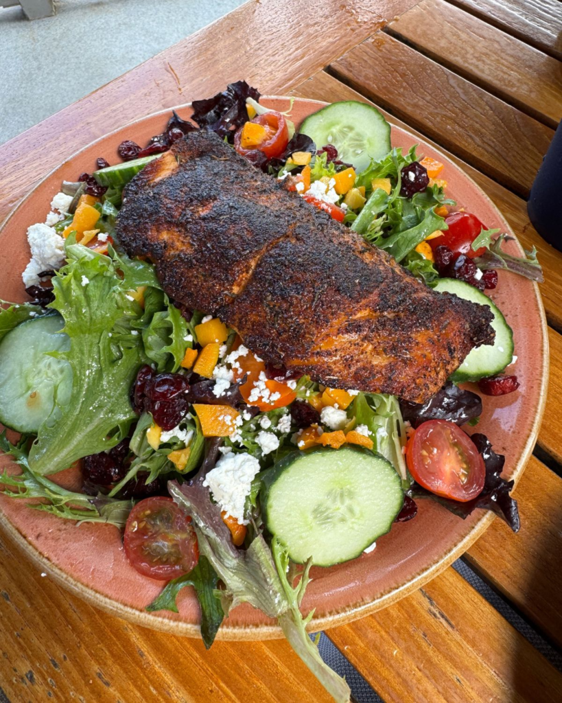 Salmon Dinner at Nelsons inside Terranea Resort