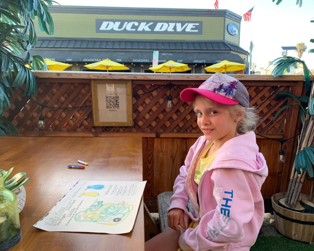 Lunch at Bare Back Grill, a short walk from Pacific Terrace Hotel.