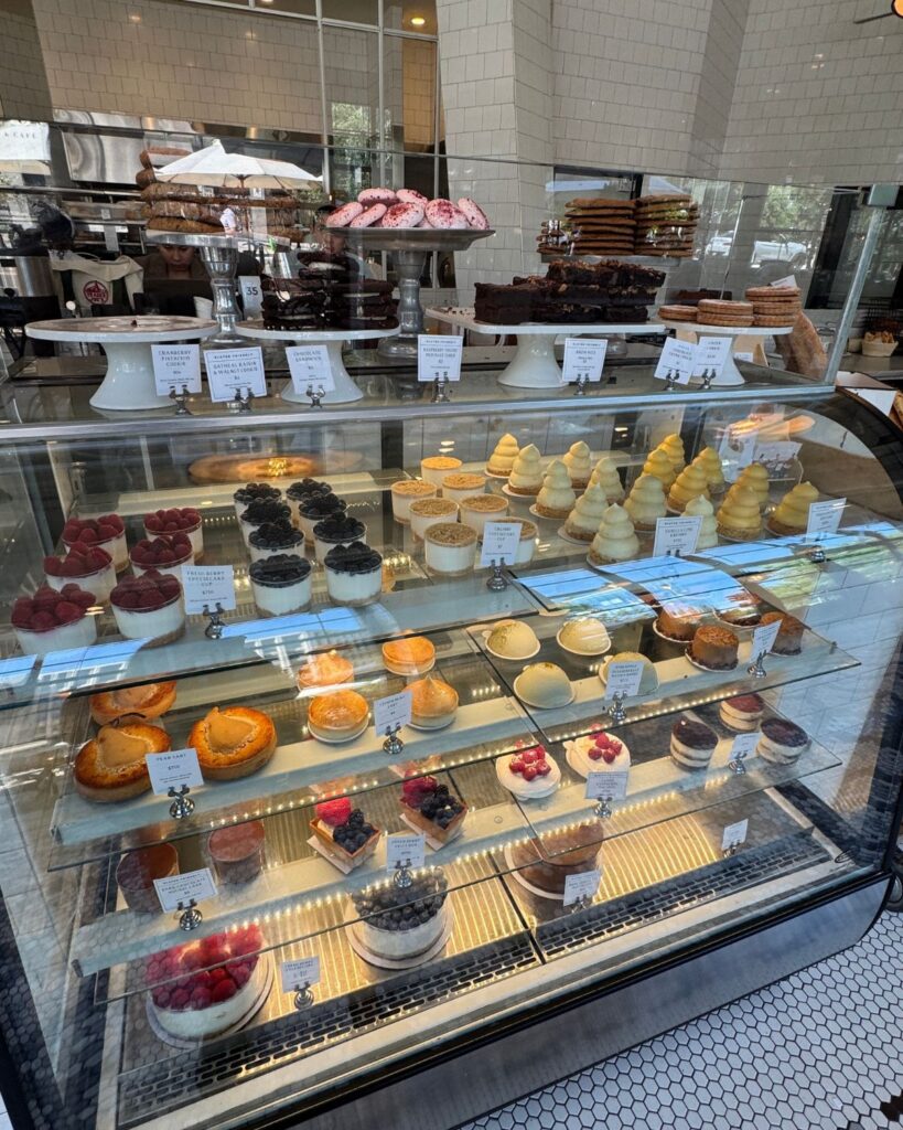 Pastries and coffee at Tatte Bakery & Cafe in Washington DC.