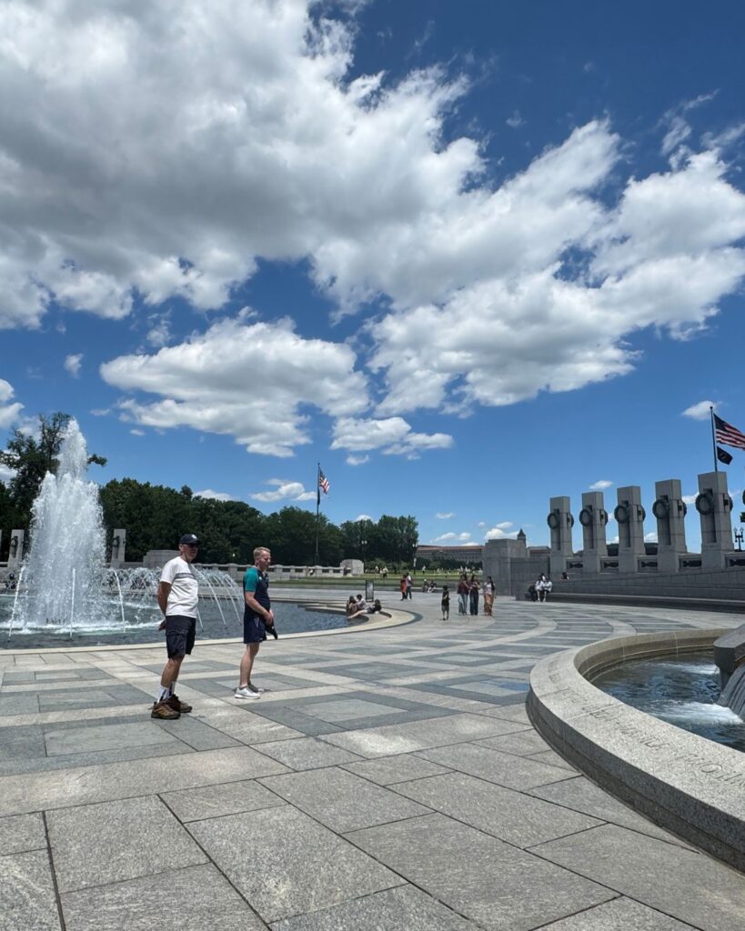 World War II Memorial on the National Mall in Washington DC.