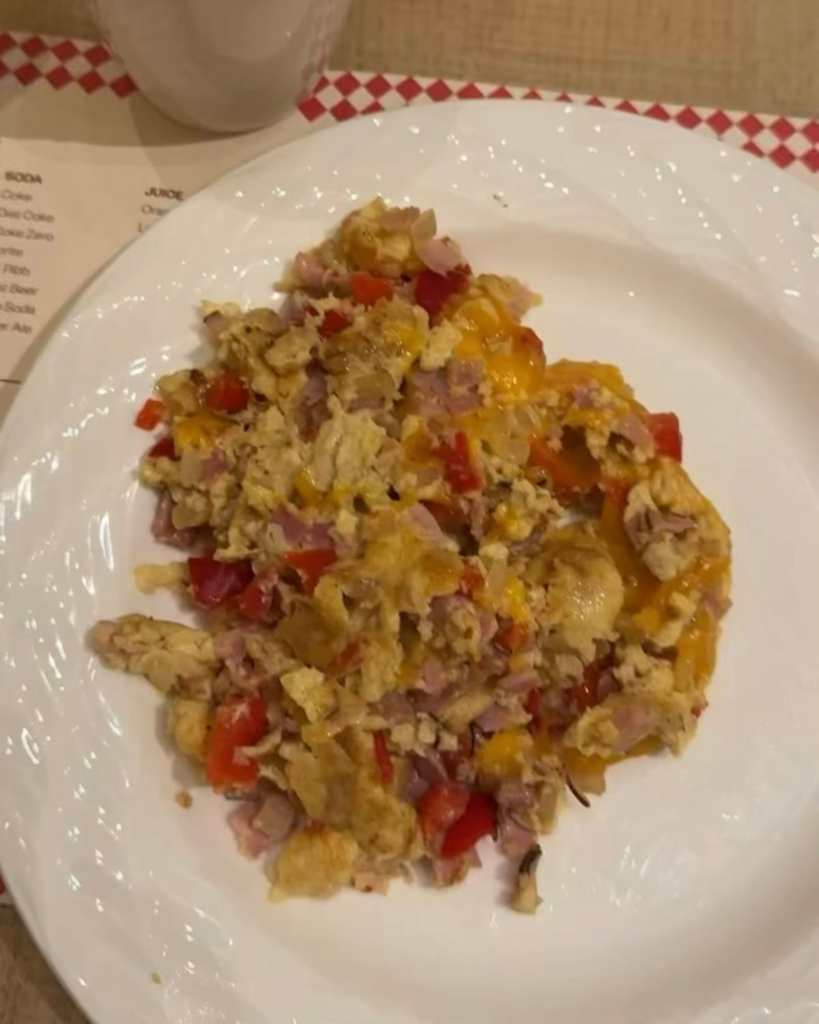 Made-to-order scrambled Denver omelet from the Wynn Buffet