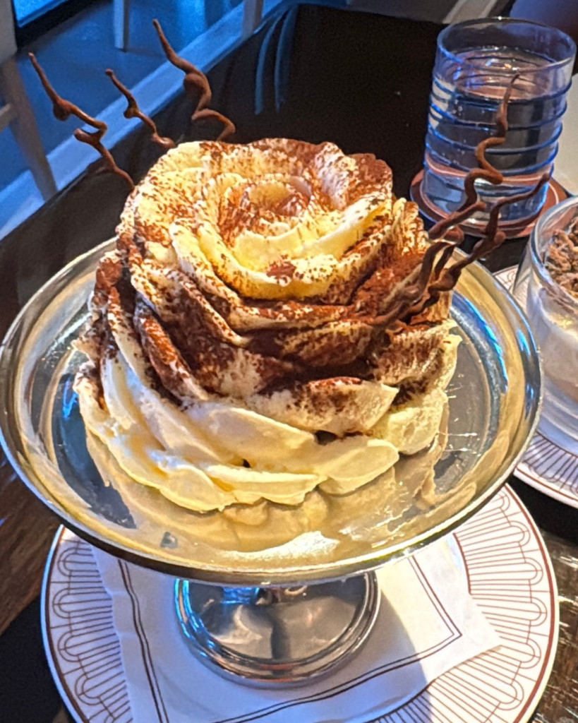 Tiramisu dessert served at Sartiano’s in Wynn Las Vegas